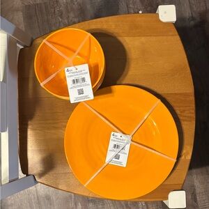 The Spring Shop Vibrant Orange Dinnerware Set